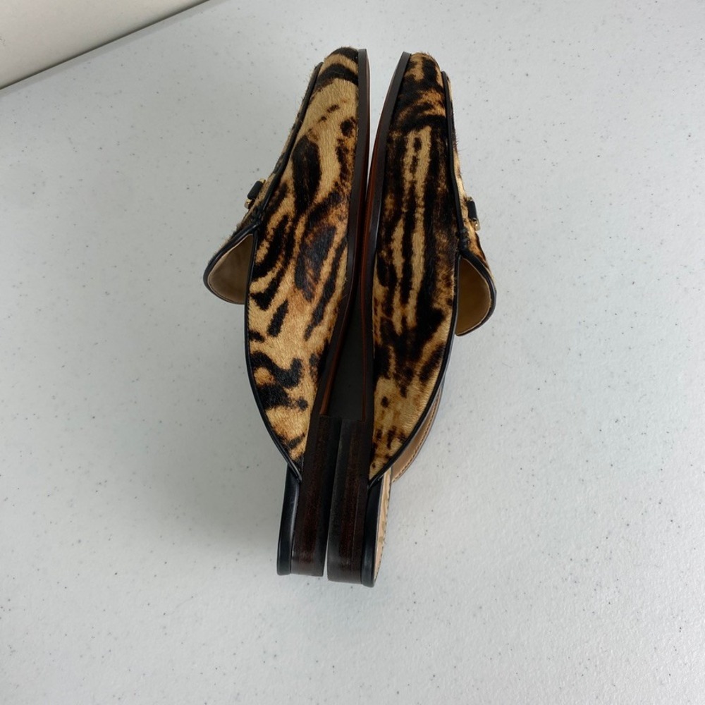 Sam Edelman Linnie Mule Womens 8 Animal Print Calf Hair Horsebit Slide Slip On - Picture 6 of 7